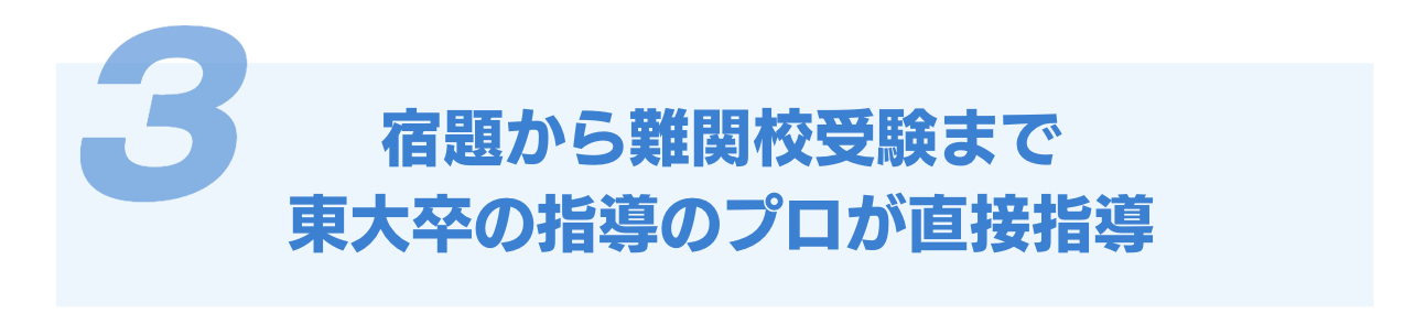 理由3:宿題から難関校受験まで対応
